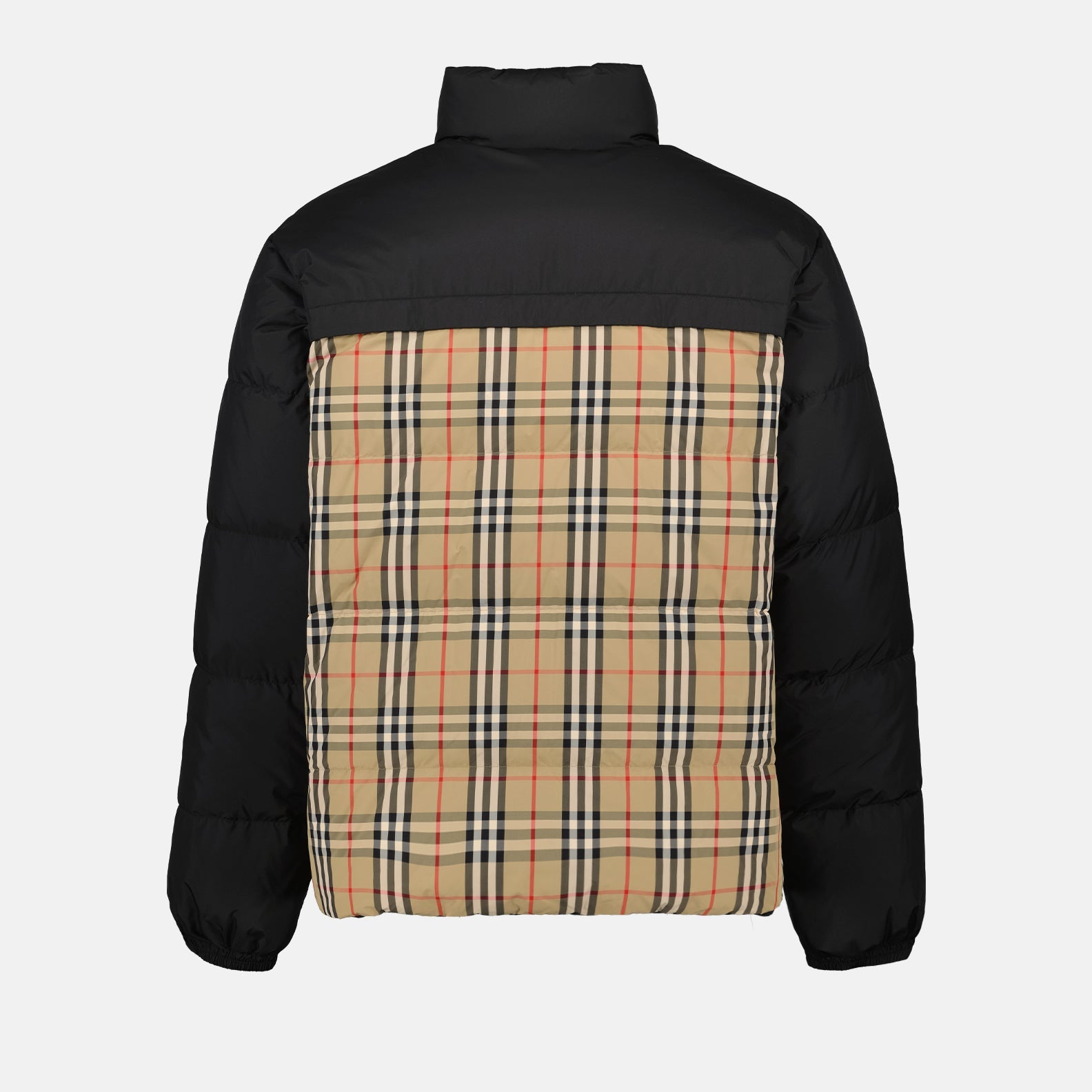 Reversible Black Check Down Jacket