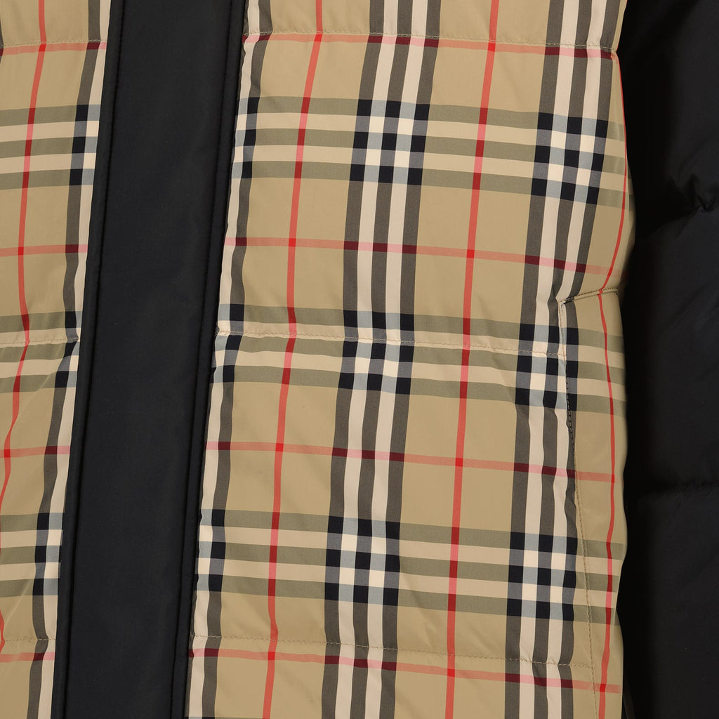 Reversible Black Check Down Jacket