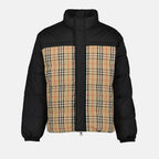 Reversible Black Check Down Jacket