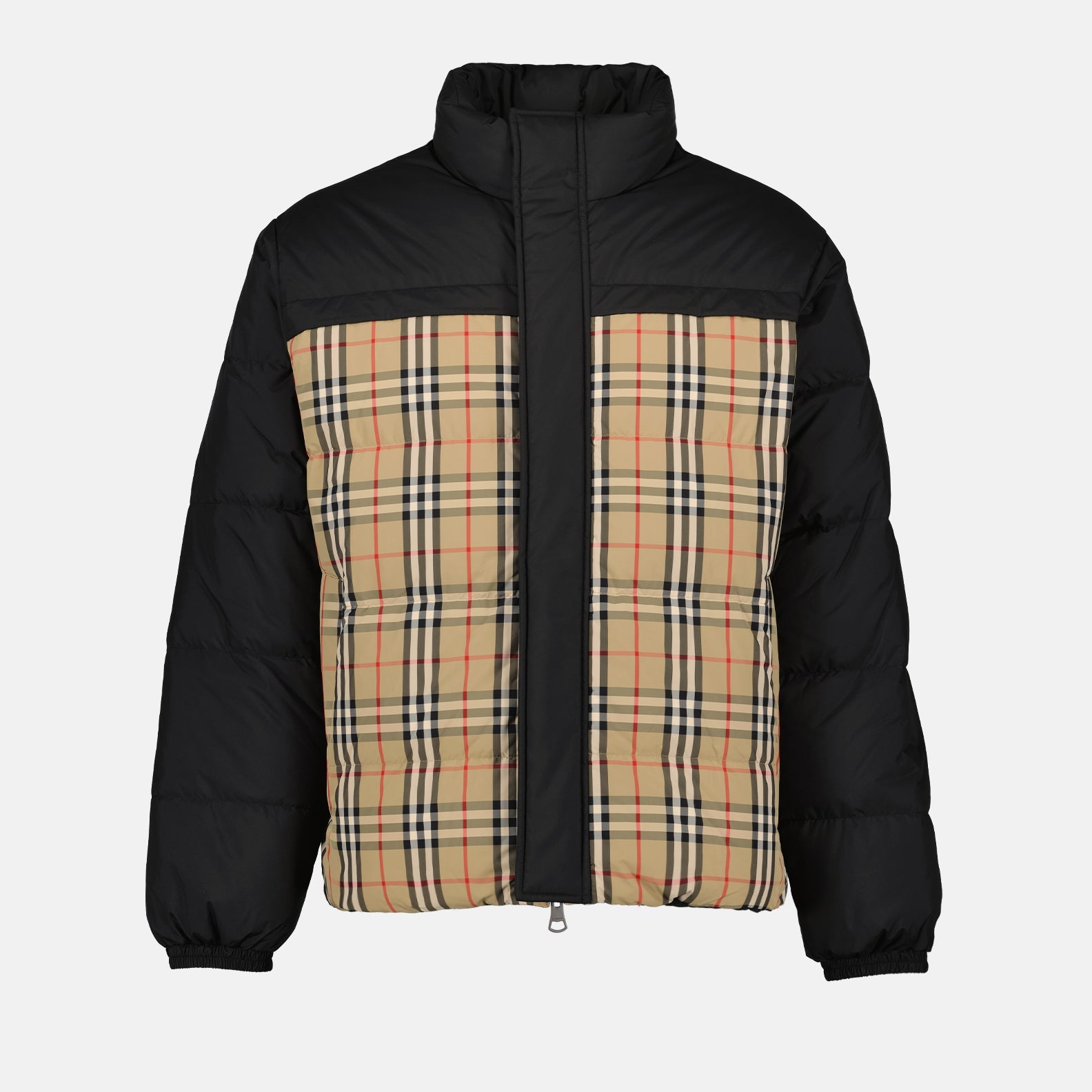 Reversible Black Check Down Jacket