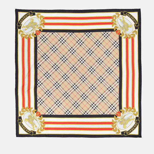 Burberry, silk scarf, women's accessories, luxury fashion, printed scarf