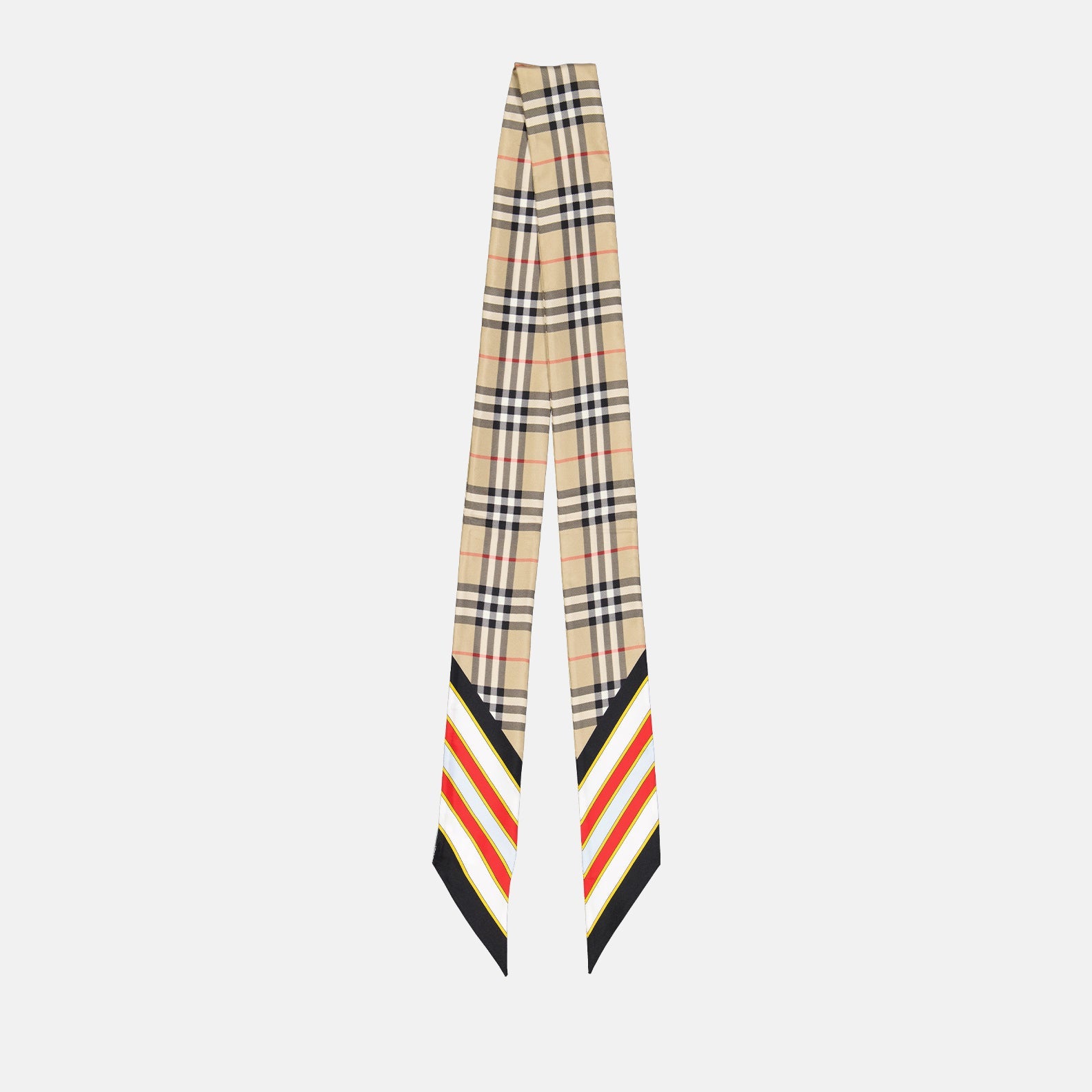 Burberry scarf, luxury women's accessories, checked scarf, striped scarf, designer foulard