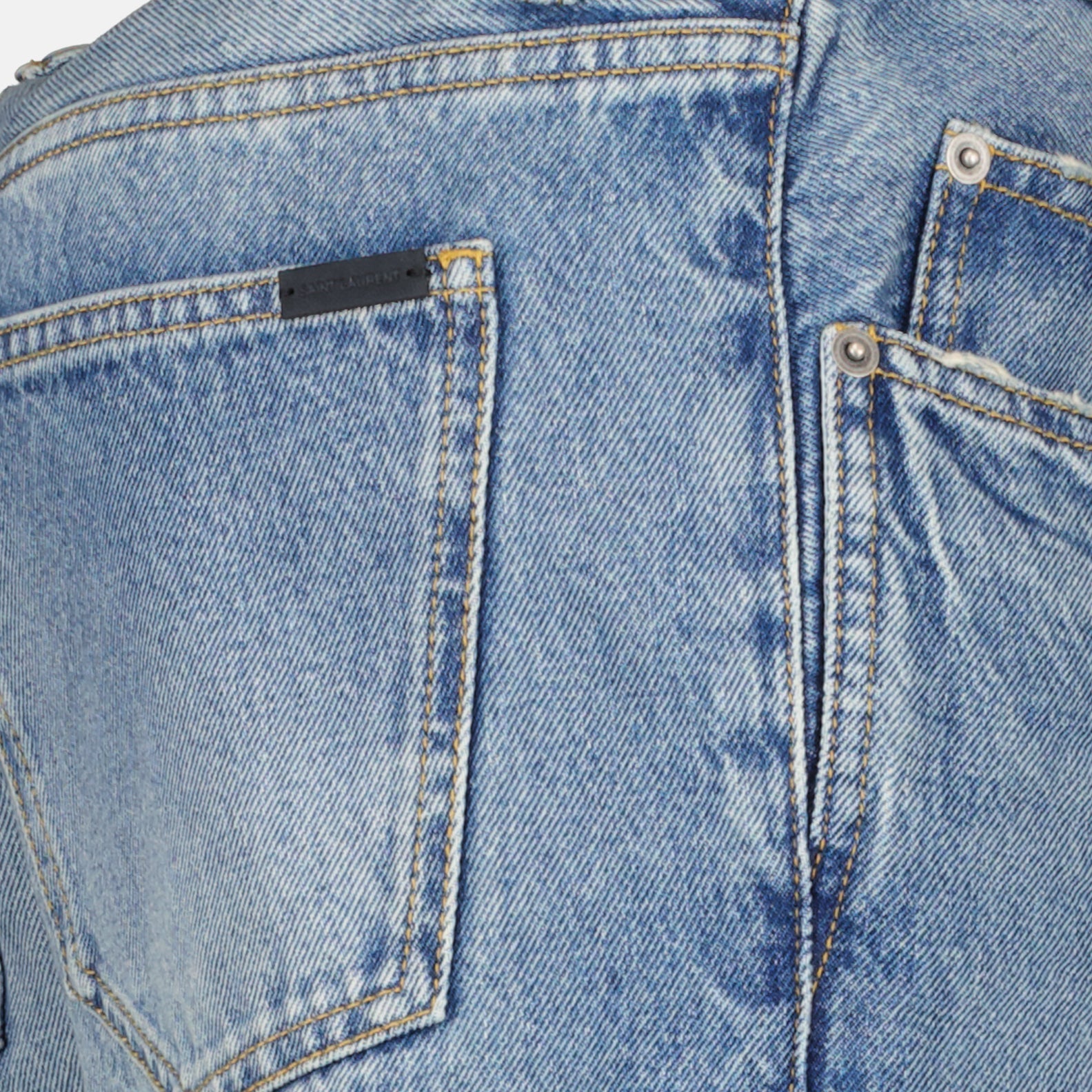 Saint Laurent baggy jeans, men's luxury jeans, designer jeans, Deauville denim, stylish men's jeans