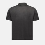 Image of Cotton Piqué Polo Cassandre by Saint Laurent for Men - Season Autumn-Winter 2023 - Detail View 2