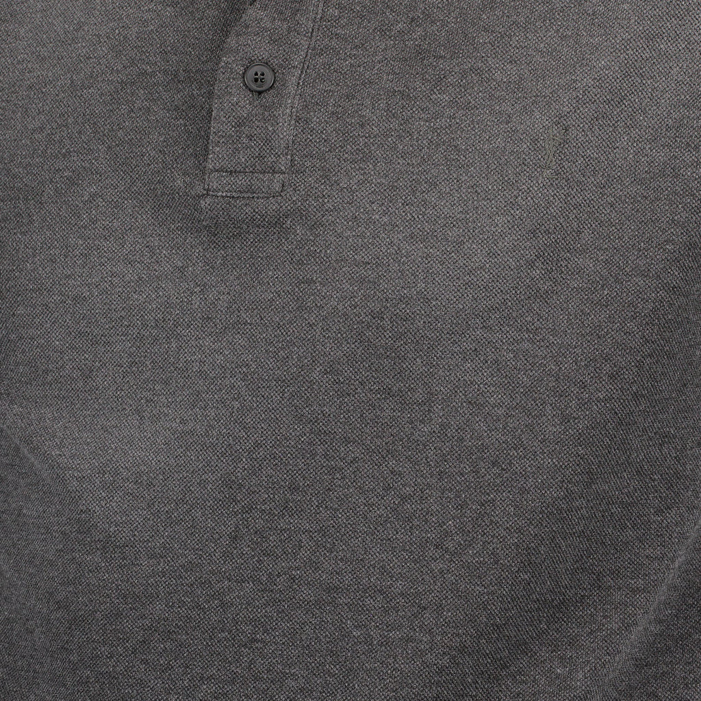 생 로랑의 남성용 면 피케 폴로 카상드르 - 2023 가을-겨울 시즌 - 세부 보기 5 이미지