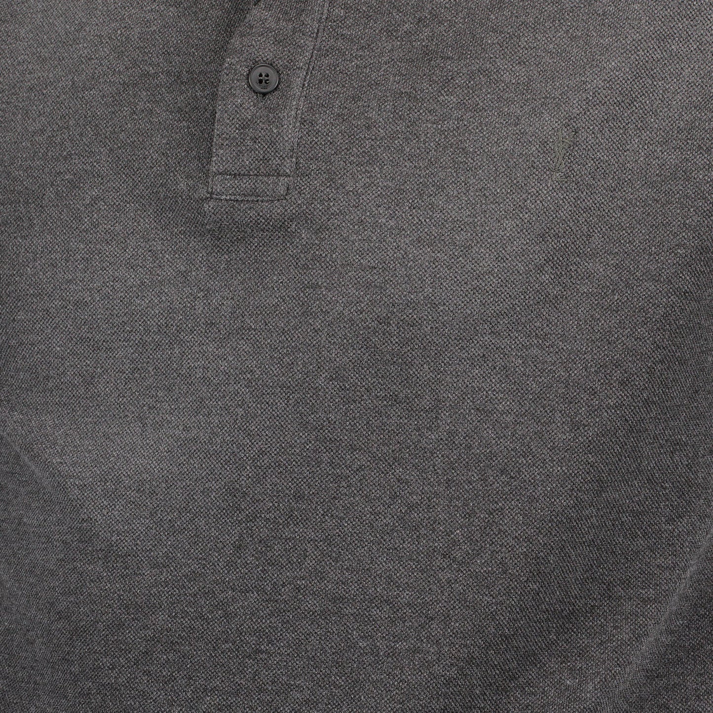 Saint Laurent, Cotton Piqué Polo, Luxury Men's Polo, Grey Polo Shirt, Designer Polo