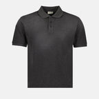 Image of Cotton Piqué Polo Cassandre by Saint Laurent for Men - Season Autumn-Winter 2023 - Front View