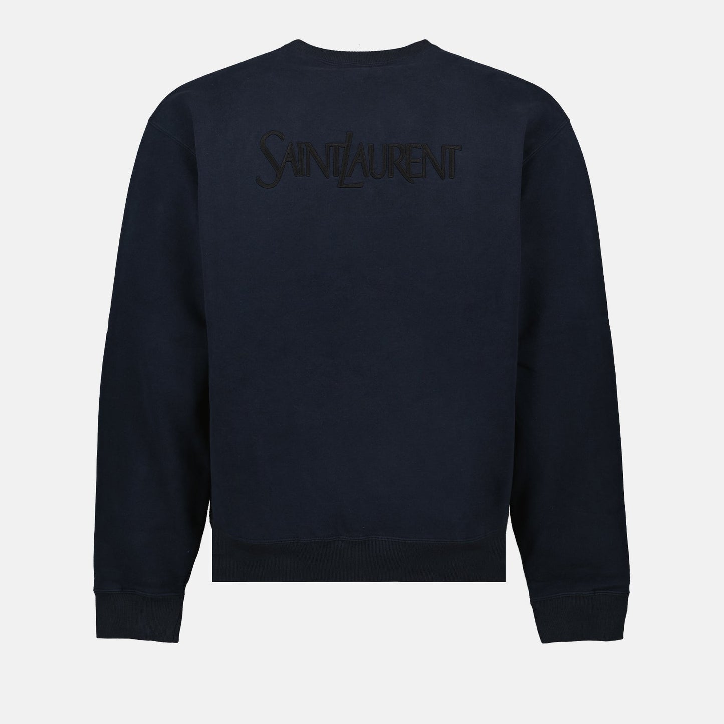 Saint Laurent, Blue Sweatshirt, Men's Fashion, Luxury Clothing, Designer Logo