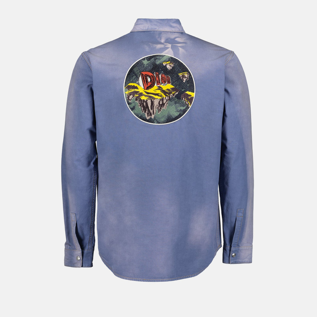 Dior denim shirt, luxury men's shirt, AsteroDior, designer clothing, men's fashion