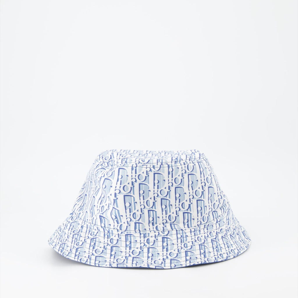 Dior bucket hat, reversible hat, Oblique pattern hat, luxury accessory, designer hat