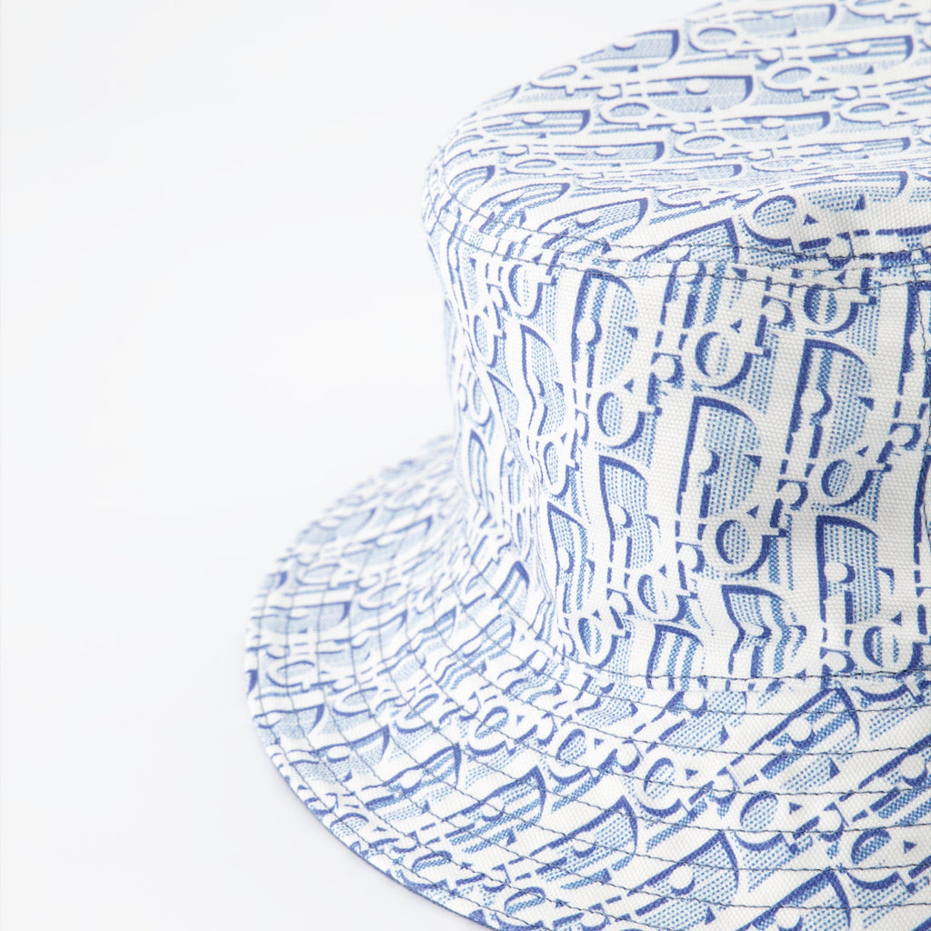 Dior bucket hat, reversible hat, Oblique pattern hat, luxury accessory, designer hat