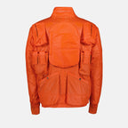Dior bomber jacket, men's luxury outerwear, multi-pocket bomber, high-end fashion, orange bomber jacket