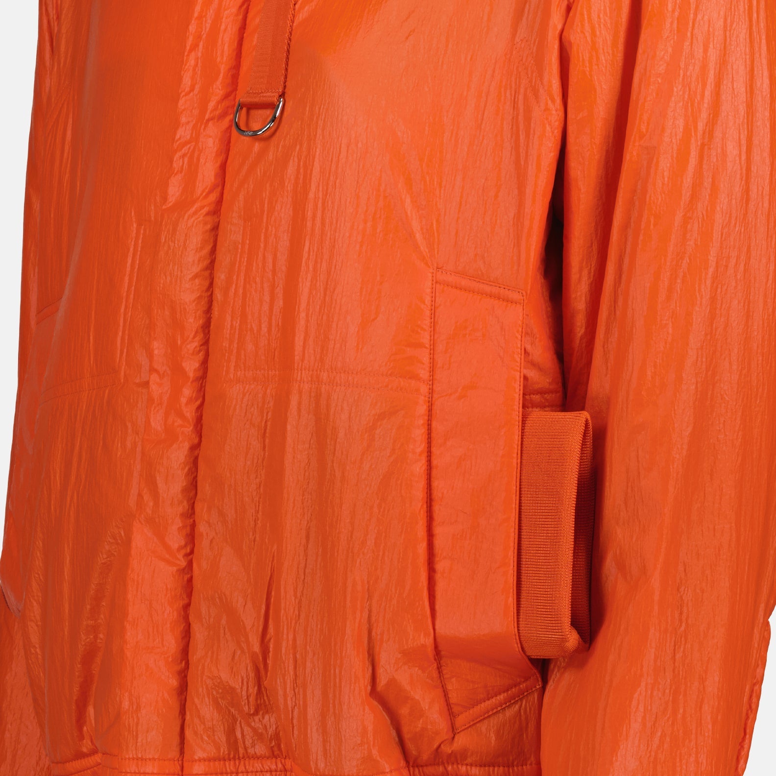 Dior bomber jacket, men's luxury outerwear, multi-pocket bomber, high-end fashion, orange bomber jacket