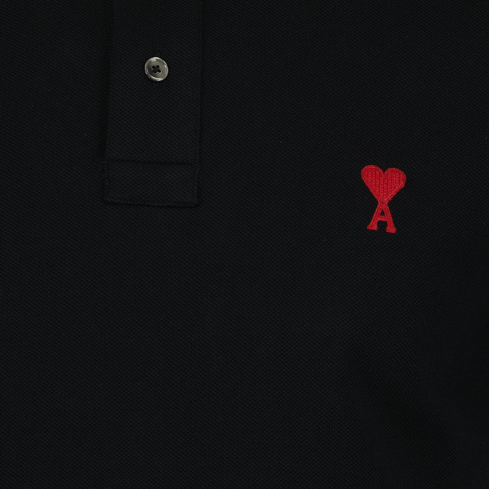 Ami de Coeur Polo, AMI Paris Polo, Black Polo, Unisex Polo, Luxury Polo