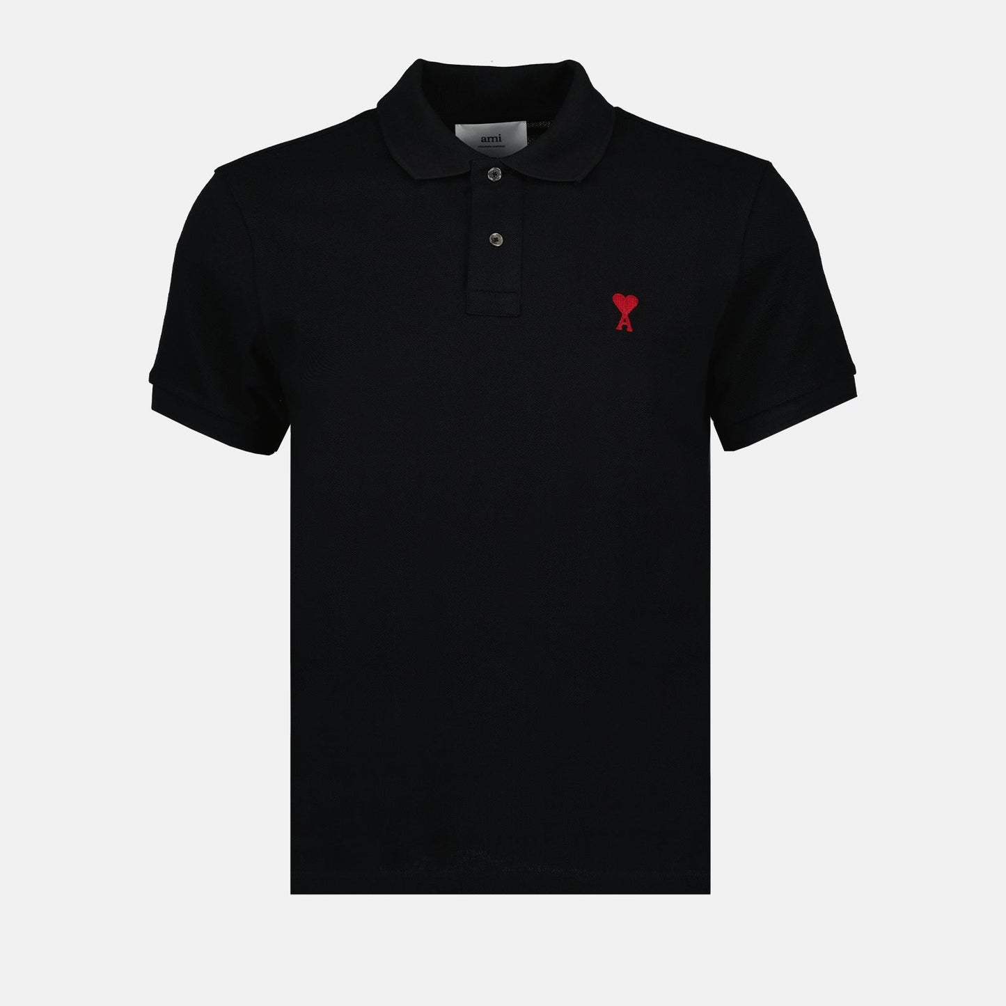 Ami de Coeur Polo, AMI Paris Polo, Black Polo, Unisex Polo, Luxury Polo