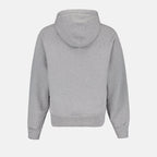 sweatshirt, grey hooded sweatshirt, Ami de Coeur, embroidered logo, cotton sweatshirt