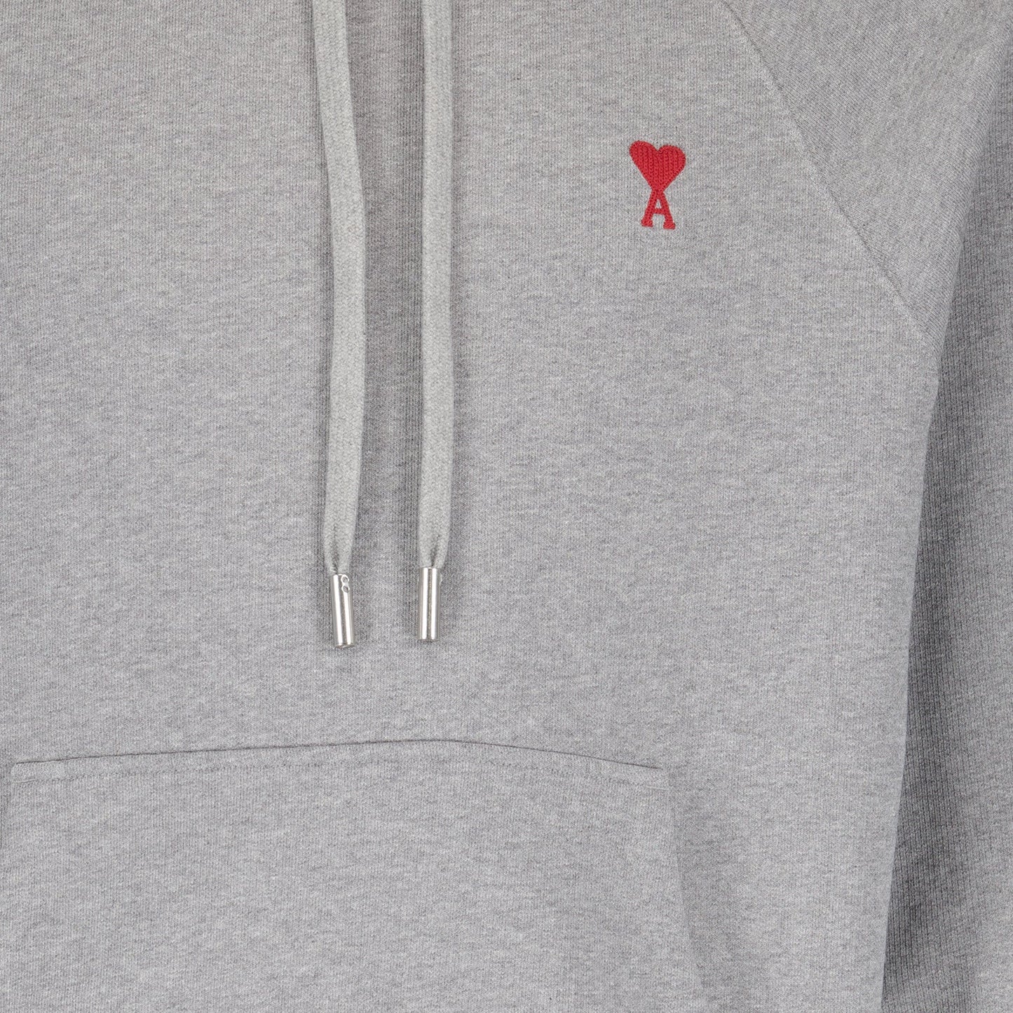 sweatshirt, grey hooded sweatshirt, Ami de Coeur, embroidered logo, cotton sweatshirt