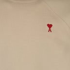 AMI Paris, Ami de Coeur, unisex sweatshirt, luxury fashion, beige sweatshirt