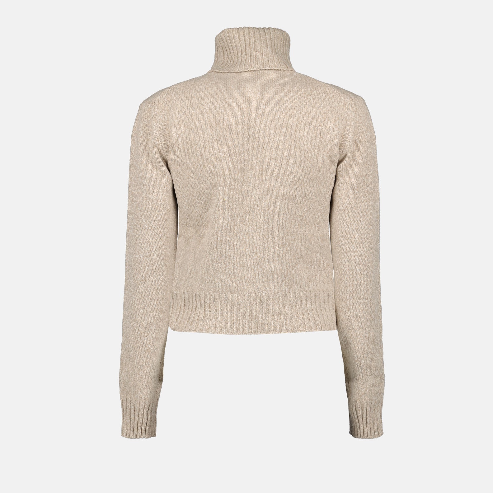 Ami de Coeur, AMI Paris, beige turtleneck, luxury knitwear, Parisian chic