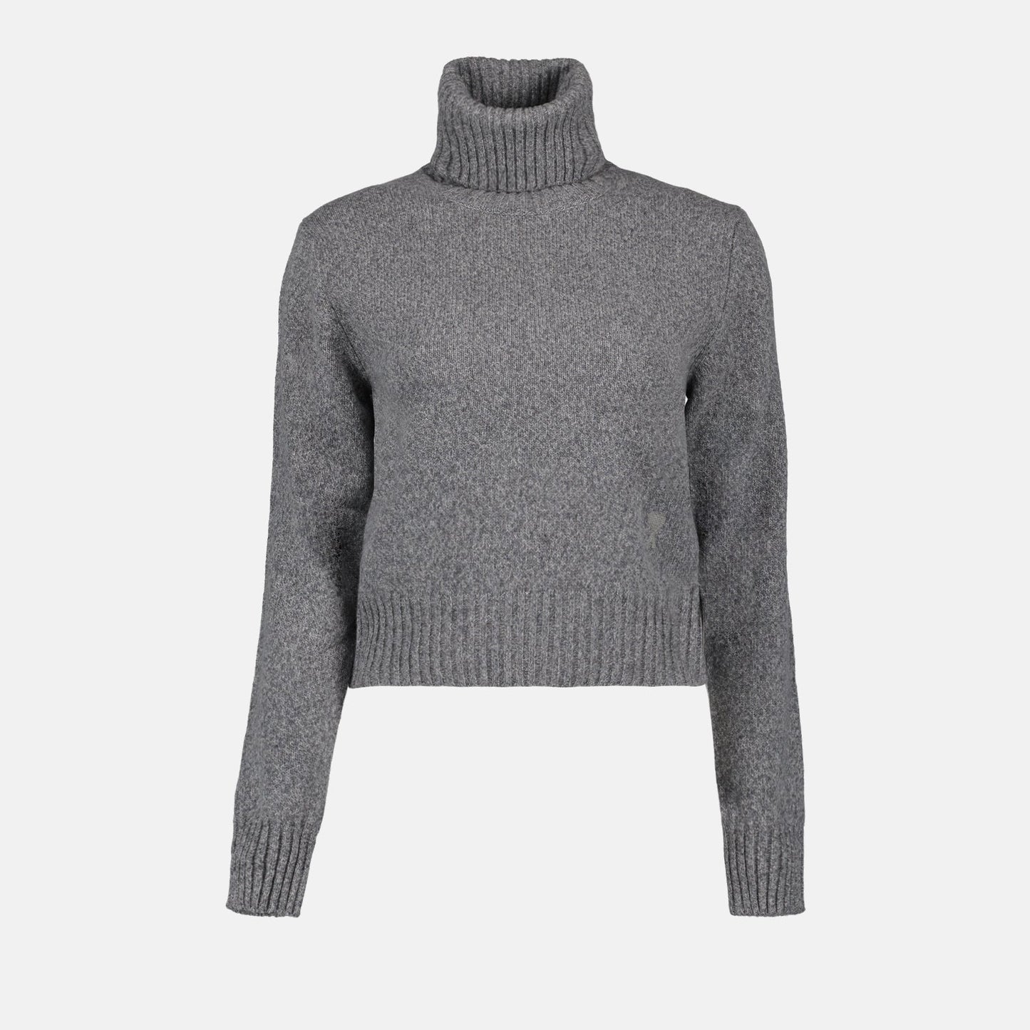 turtleneck sweater, grey turtleneck, luxury fashion, AMI Paris, Ami de Coeur