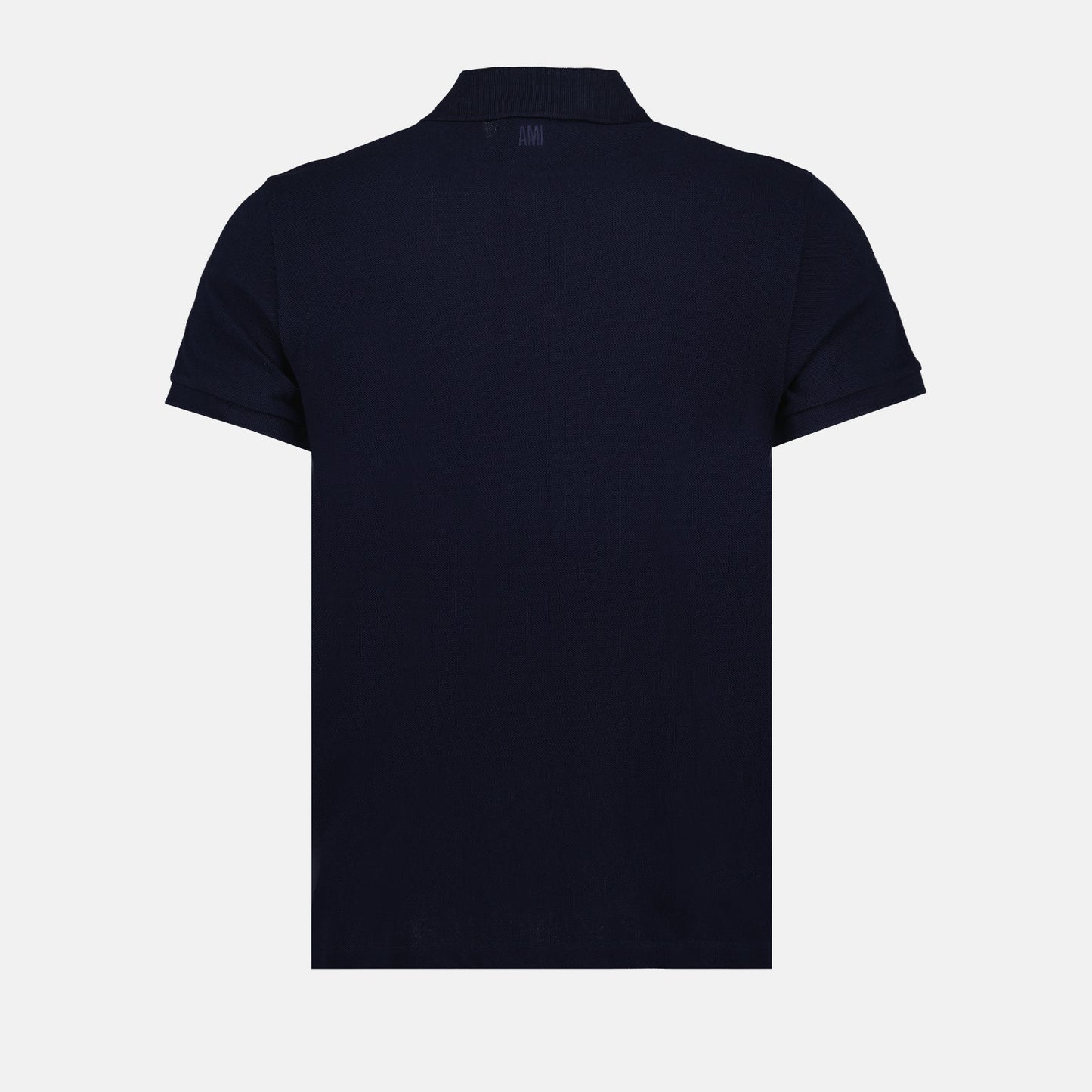 AMI Paris Polo, Unisex Blue Polo, Luxury Polo Shirt, Designer Unisex Polo, High-End Fashion