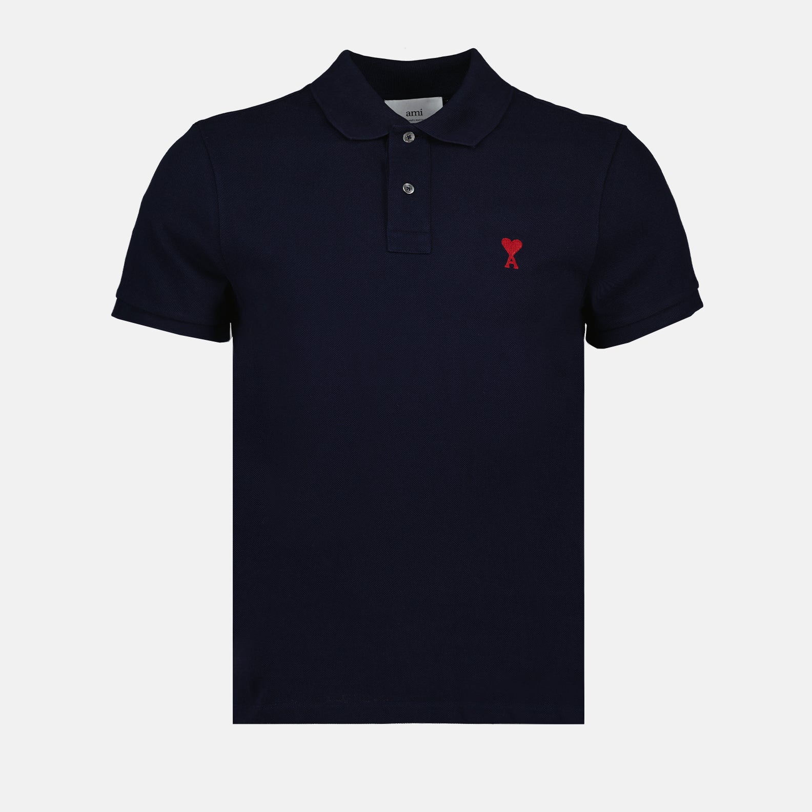 AMI Paris Polo, Unisex Blue Polo, Luxury Polo Shirt, Designer Unisex Polo, High-End Fashion