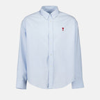 AMI Paris, Blue Shirt, Unisex Fashion, Luxury Clothing, Ami de Coeur