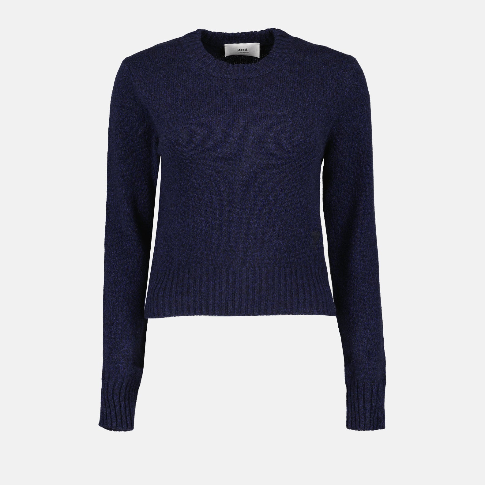 Ami de Coeur, AMI Paris, Women's luxury sweater, Blue knitwear, Designer pullover