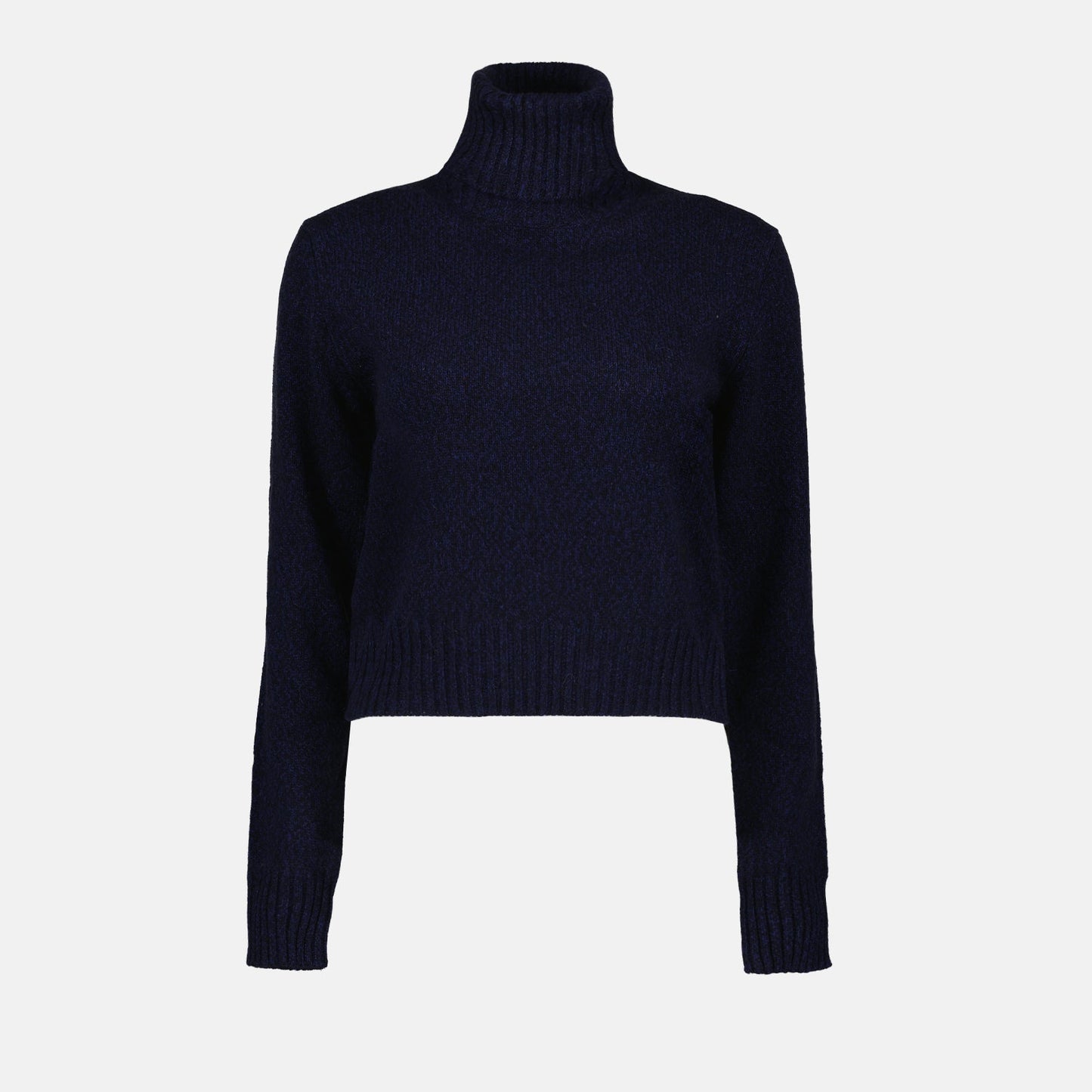 turtleneck sweater, AMI Paris, blue sweater, luxury knitwear, Ami de Coeur