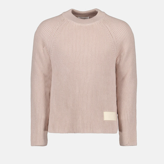 Pink pull, AMI Paris pull, luxury men's sweater, designer pull, high-end fashion