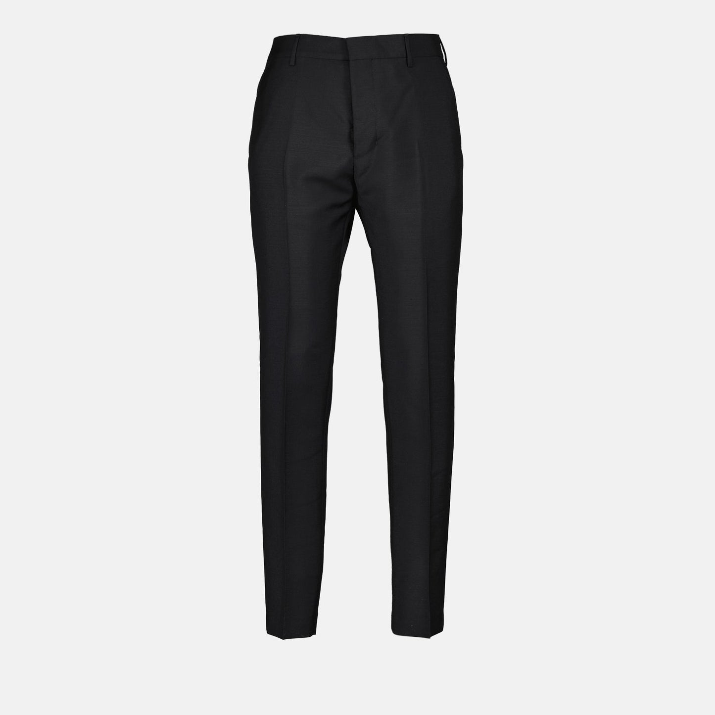 Wool pleated trousers, AMI Paris women's trousers, luxury women's clothing, high-end fashion, tailored trousers