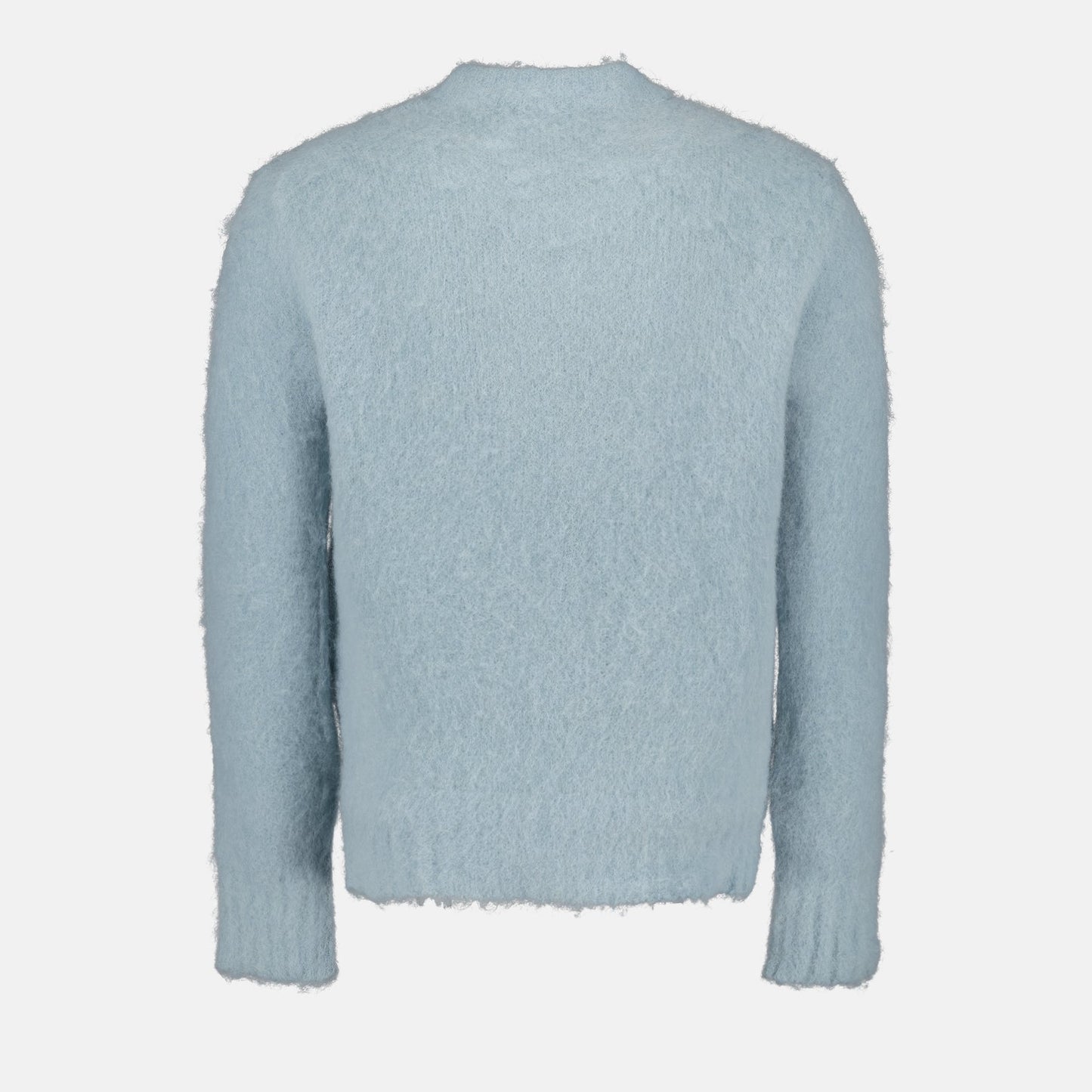 AMI Paris, Blue Alpaca Jumper, Men's Luxury Knitwear, High-end Fashion, Designer Alpaca Sweater