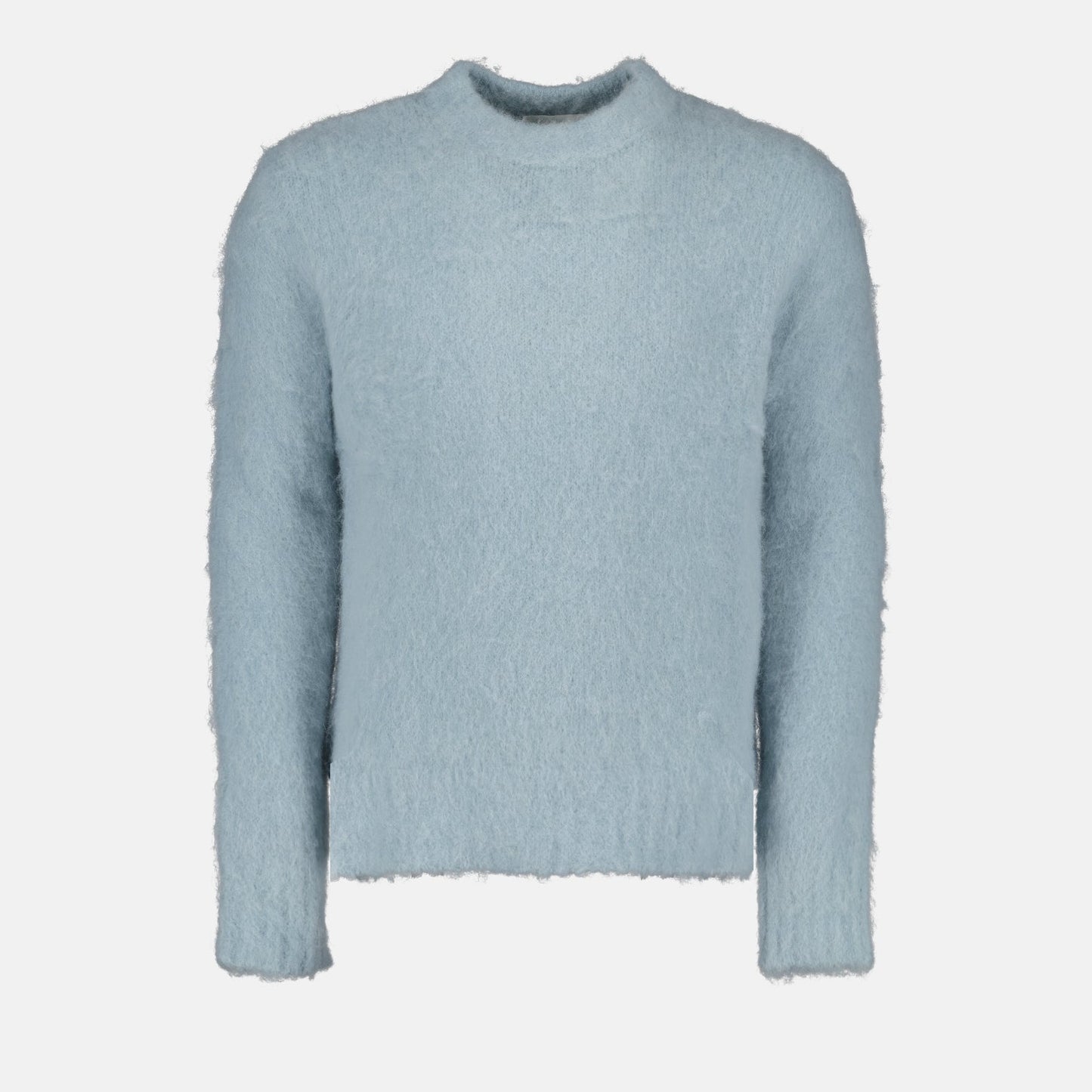 AMI Paris, Blue Alpaca Jumper, Men's Luxury Knitwear, High-end Fashion, Designer Alpaca Sweater