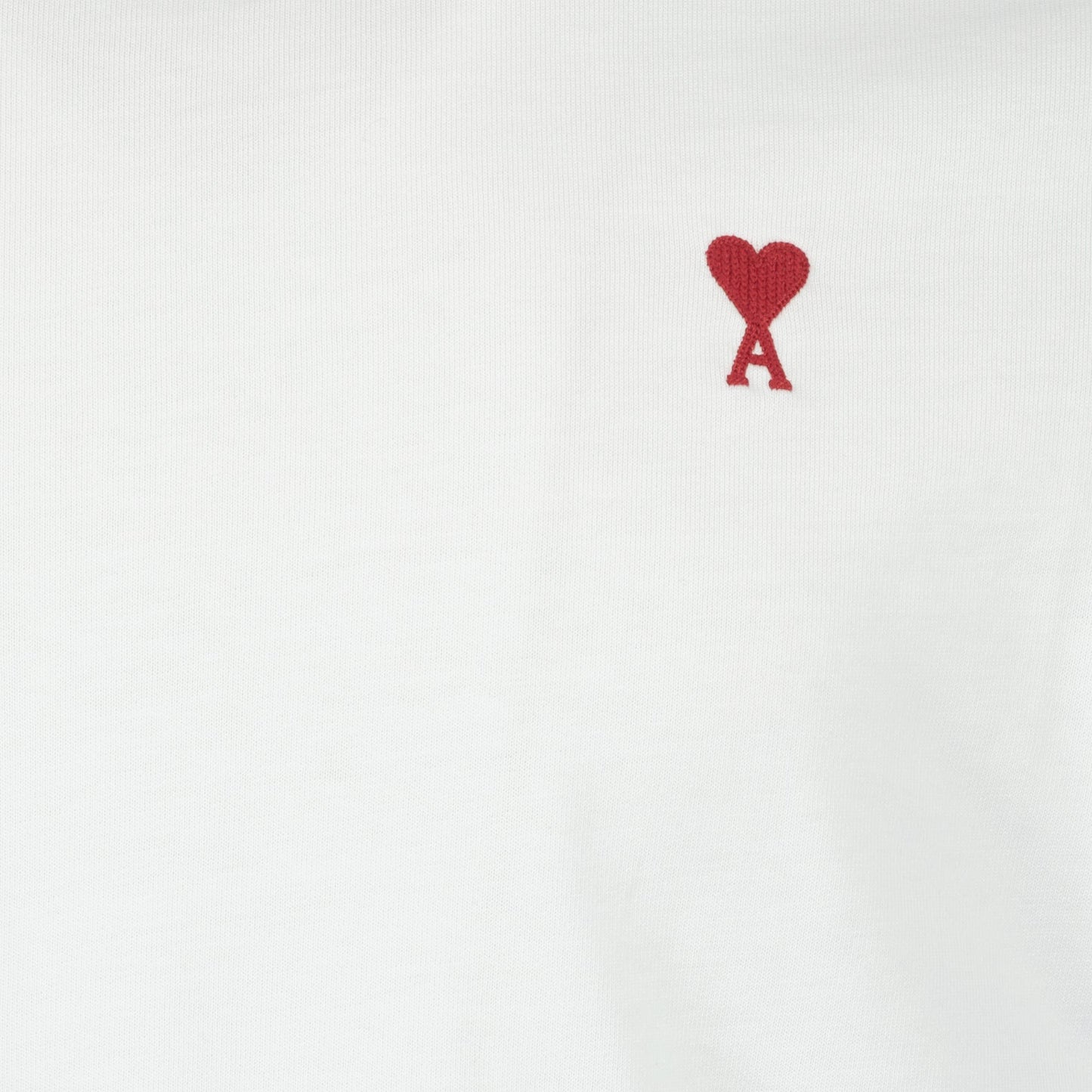 T-shirt Ami de Coeur, AMI Paris, unisex luxury T-shirt, white designer tee, iconic logo clothing