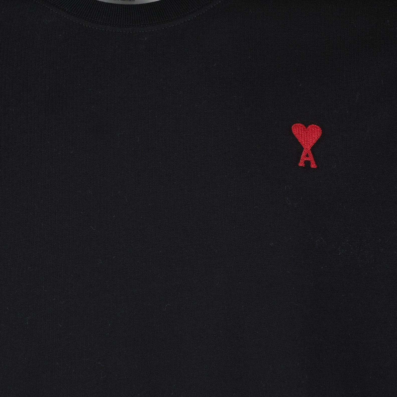 AMI Paris, Ami de Coeur, unisex T-shirt, black T-shirt, luxury fashion