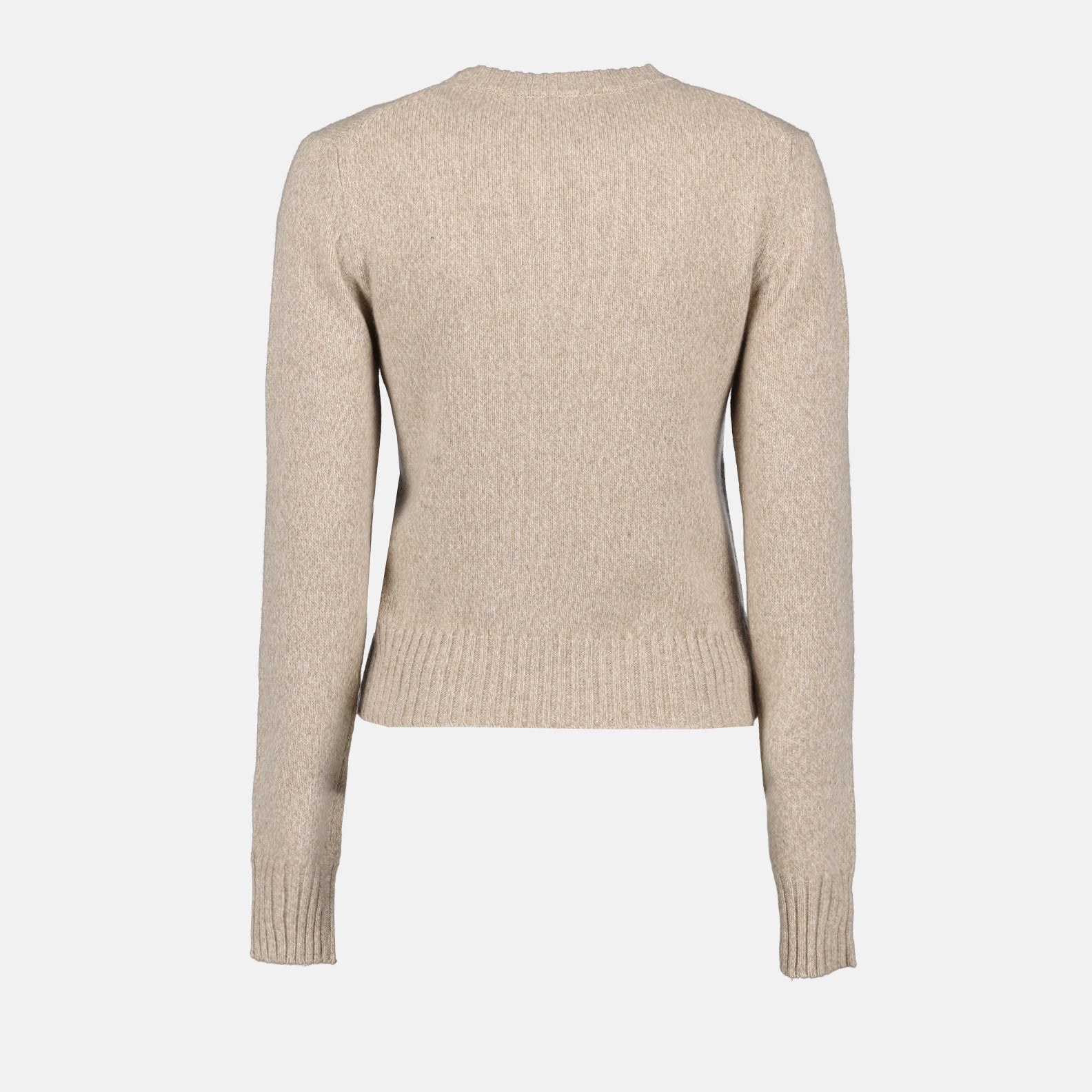AMI Paris, women's sweater, beige sweater, luxury fashion, designer women's knitwear