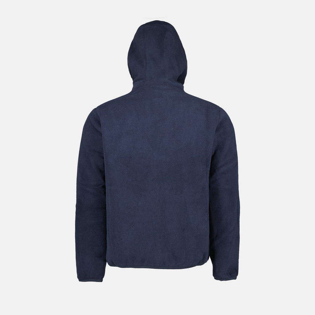 Reversible jacket, K-Way, Jacques Sherpa, Men's luxury outerwear, Blue-beige jacket