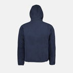 Reversible jacket, K-Way, Jacques Sherpa, Men's luxury outerwear, Blue-beige jacket