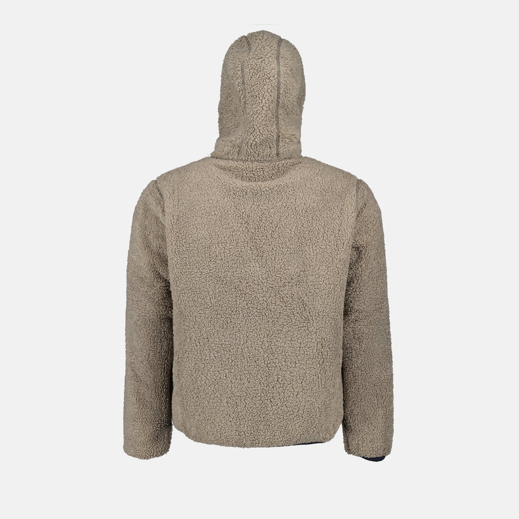 Reversible jacket, K-Way, Jacques Sherpa, Men's luxury outerwear, Blue-beige jacket