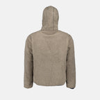 Reversible jacket, K-Way, Jacques Sherpa, Men's luxury outerwear, Blue-beige jacket