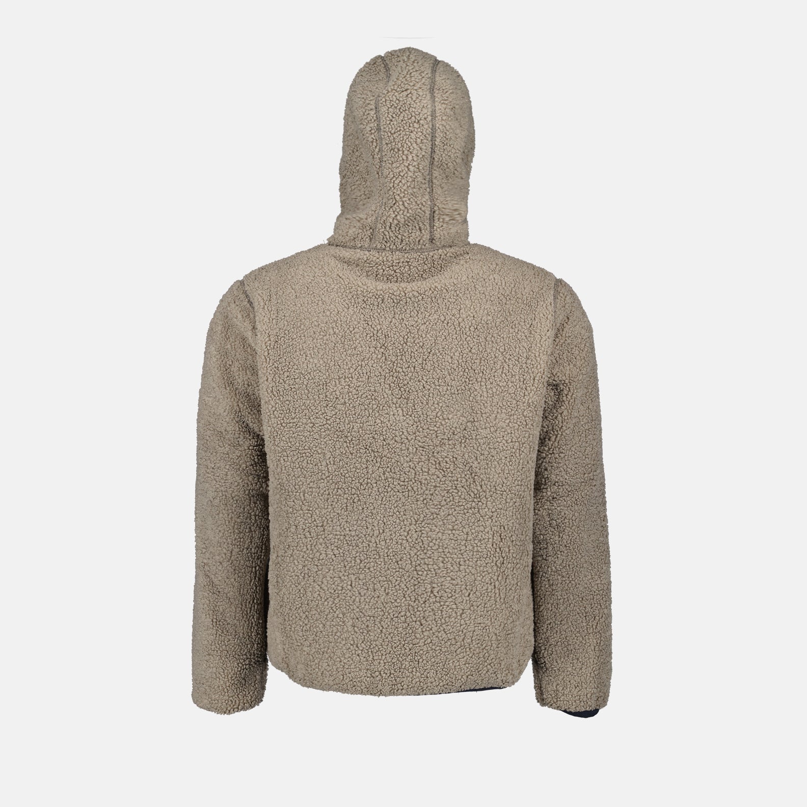 Reversible jacket, K-Way, Jacques Sherpa, Men's luxury outerwear, Blue-beige jacket