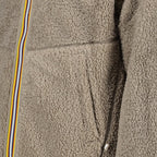 Reversible jacket, K-Way, Jacques Sherpa, Men's luxury outerwear, Blue-beige jacket