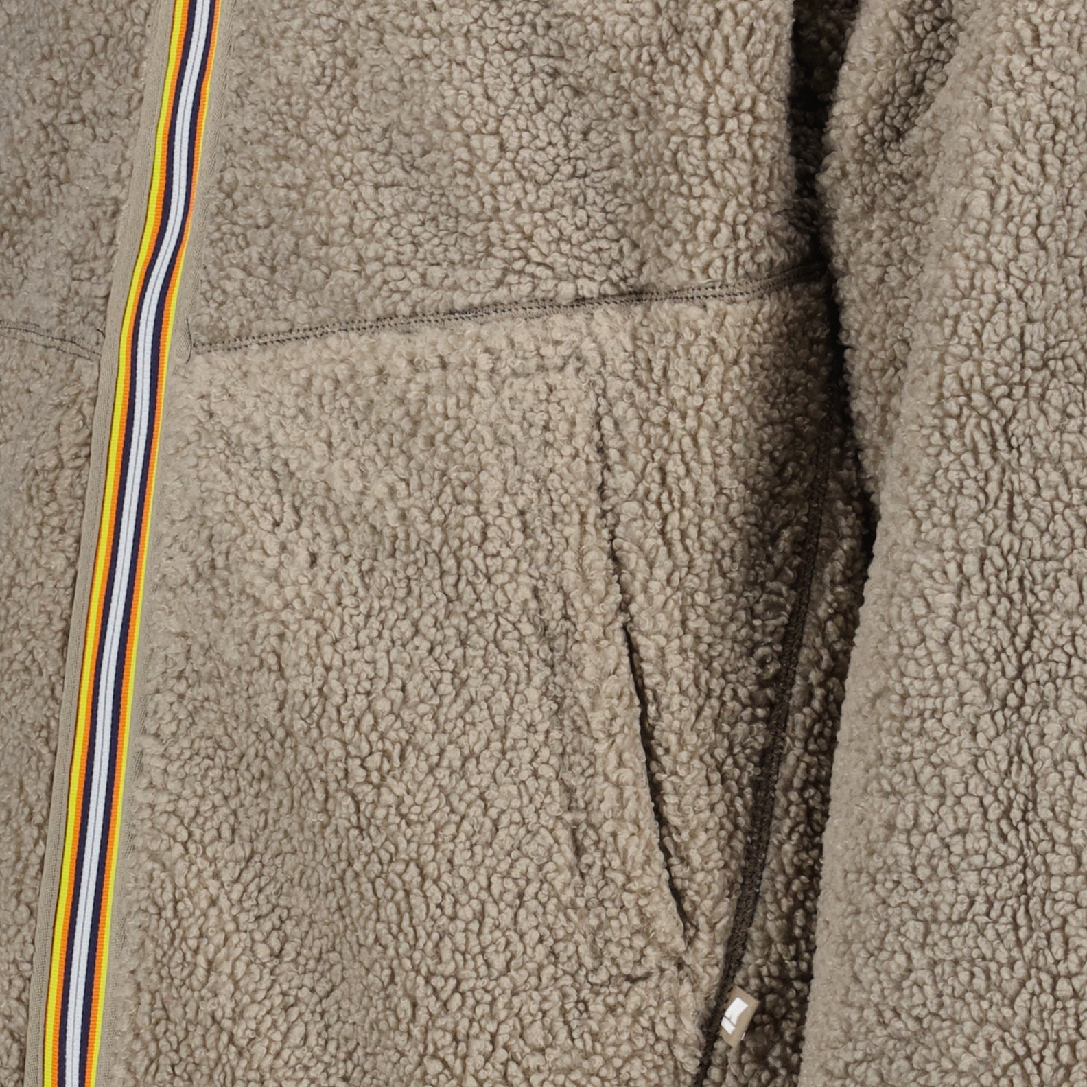 Reversible jacket, K-Way, Jacques Sherpa, Men's luxury outerwear, Blue-beige jacket