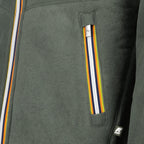 reversible jacket, Sherpa jacket, K-Way, luxury men's outerwear, green-khaki jacket