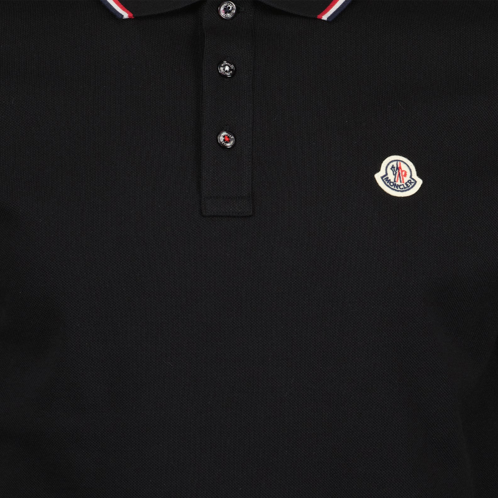 Moncler, Men's Polo, Long Sleeve Polo, Black Polo, Luxury Fashion