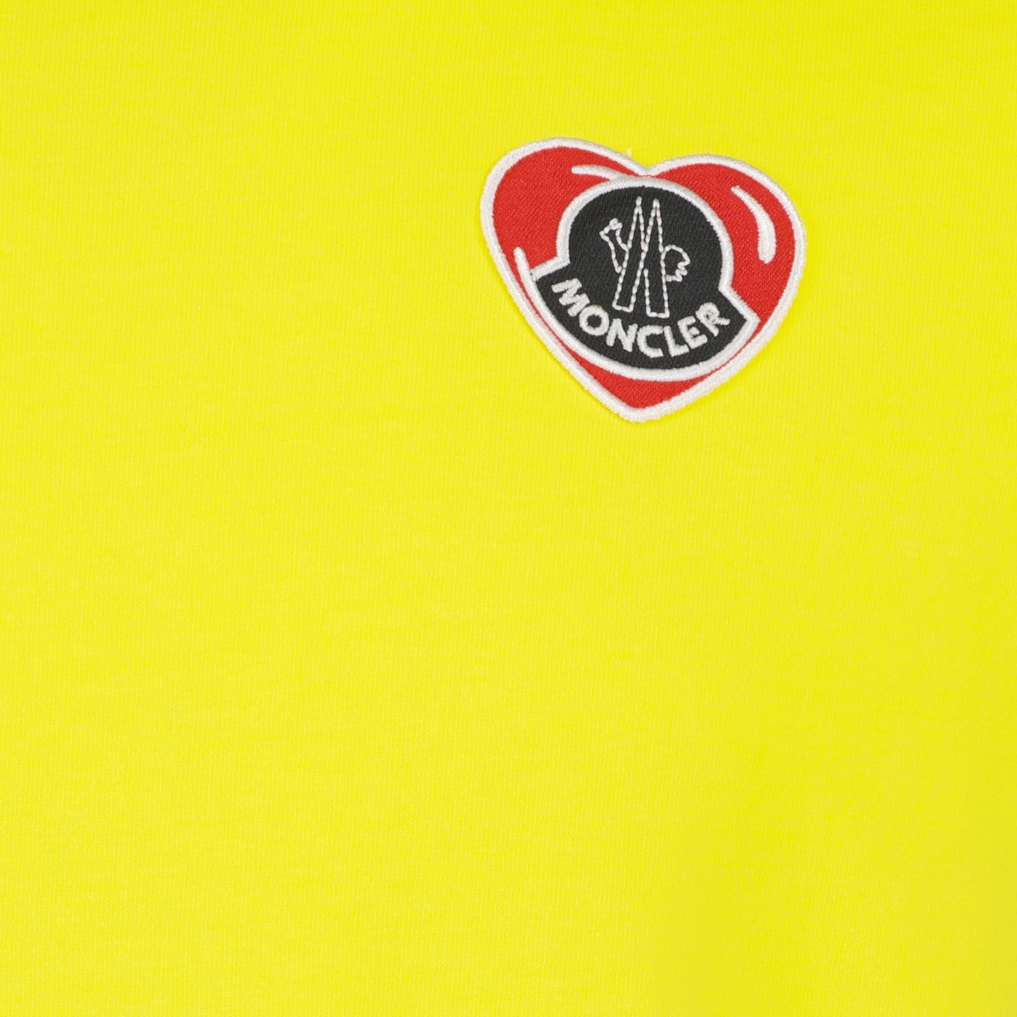 Moncler, Men's luxury T-shirt, Yellow T-shirt, Heart logo T-shirt, Designer men's wear