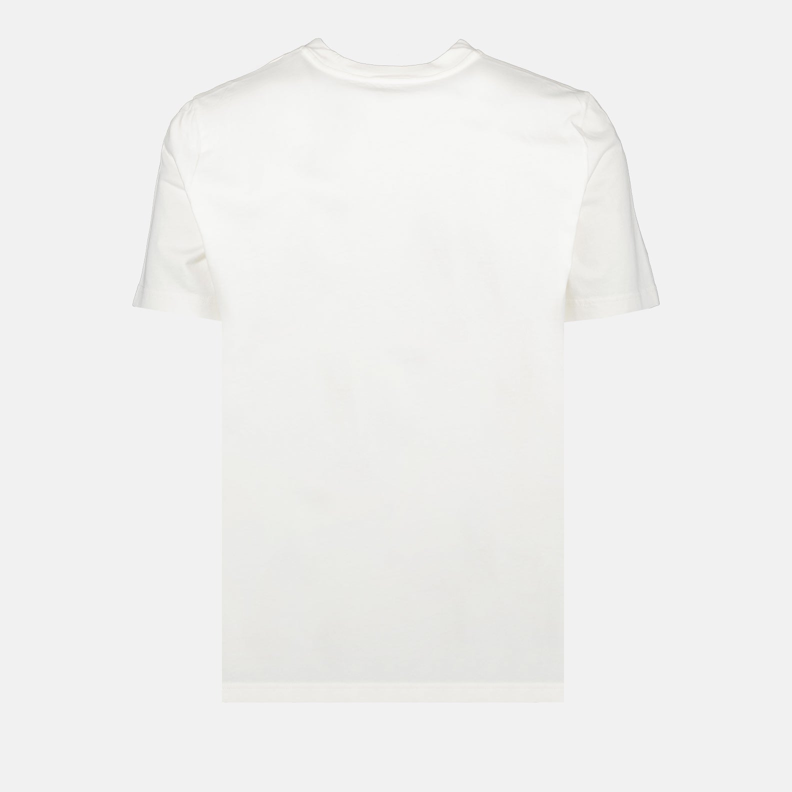 Moncler T-shirt, Leather logo T-shirt, Men's luxury T-shirt, White Moncler T-shirt, High-end fashion