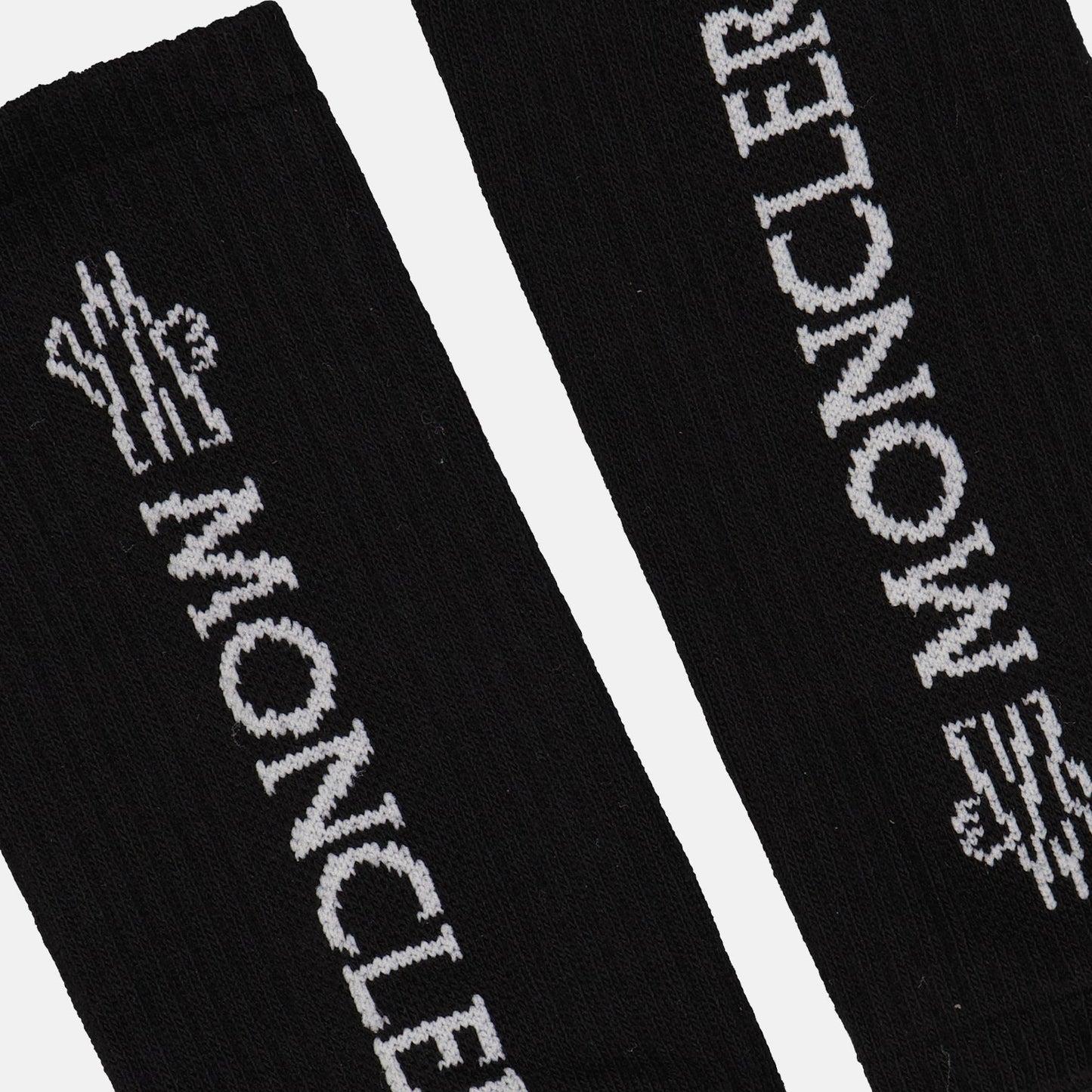 Moncler socks, unisex luxury socks, black logo socks, high-end fashion, Moncler accessories