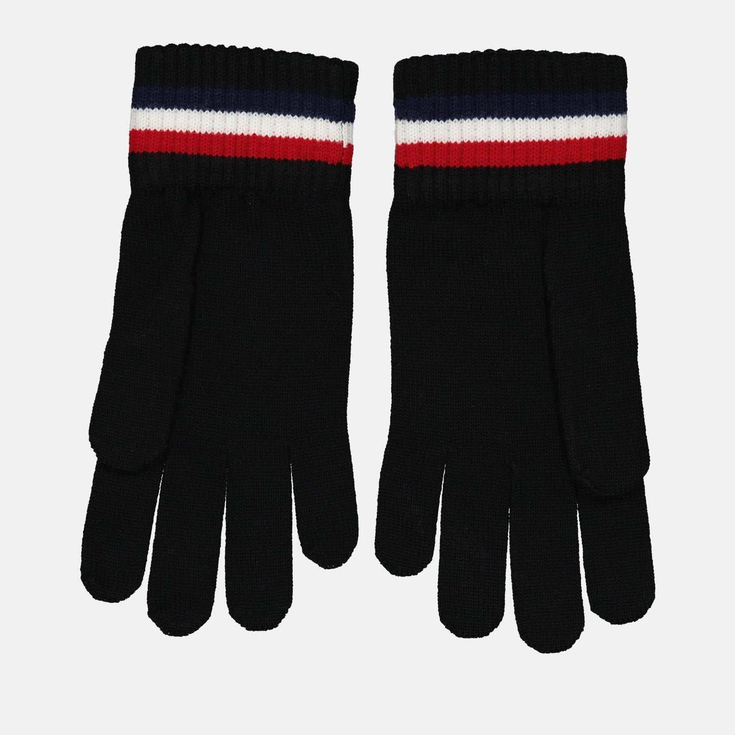 Moncler gloves, men's black gloves, luxury accessories, Moncler logo gloves, high-end men's fashion