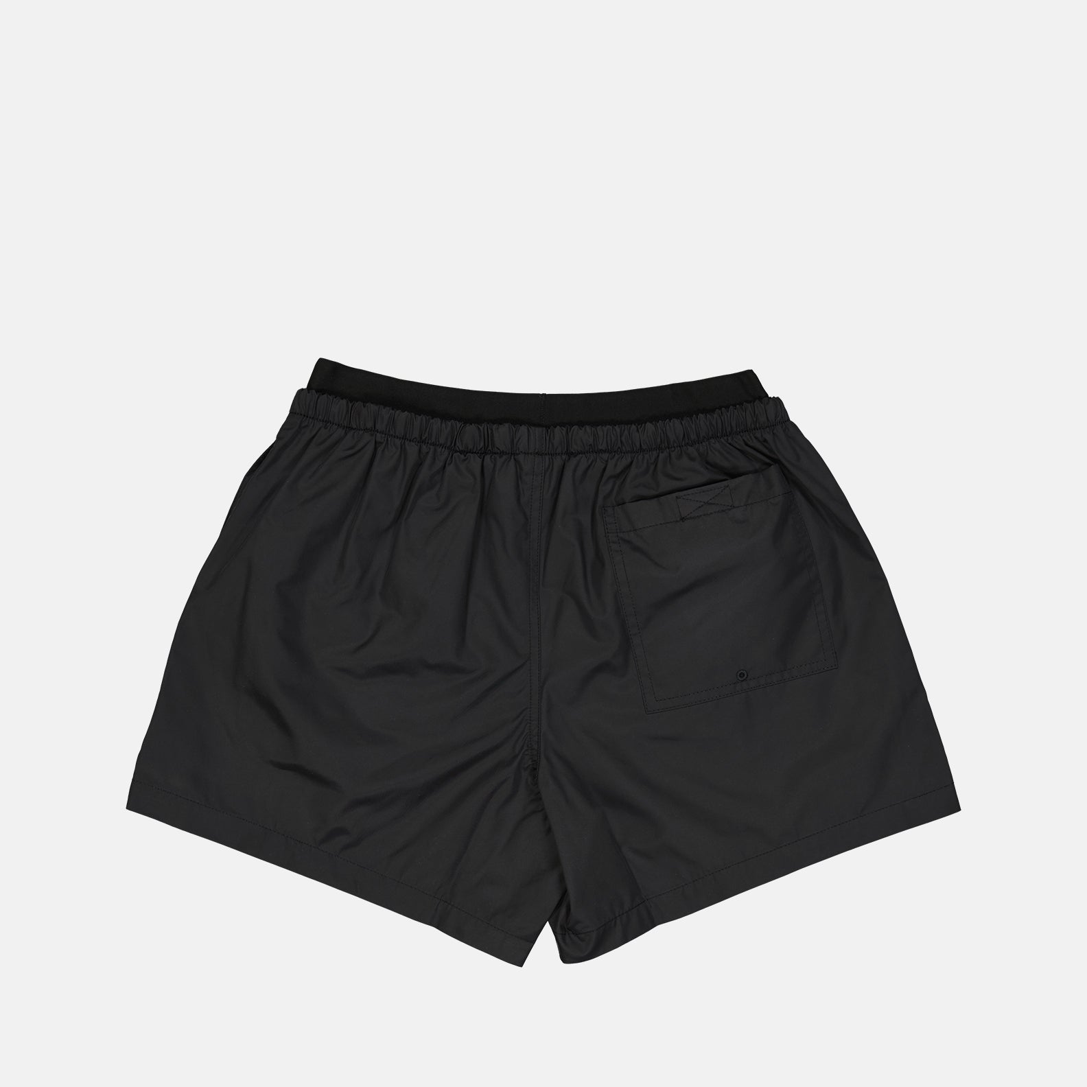 Off-White swim shorts, luxury swimwear, black swim shorts, modern luxury swimwear, designer swim shorts